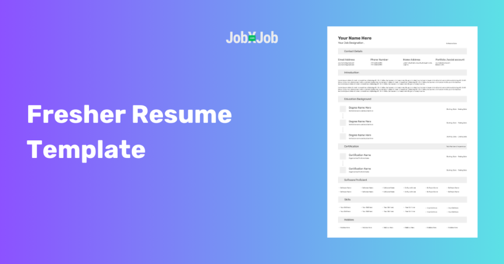 Fresher Resume Termplate
